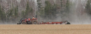 plowing the fields